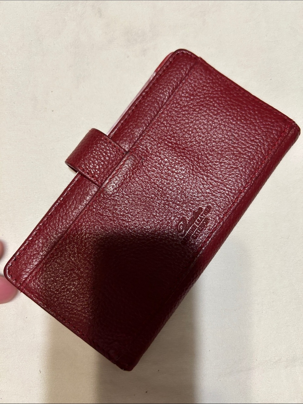 Brighton Burgundy Leather Wallet Clutch